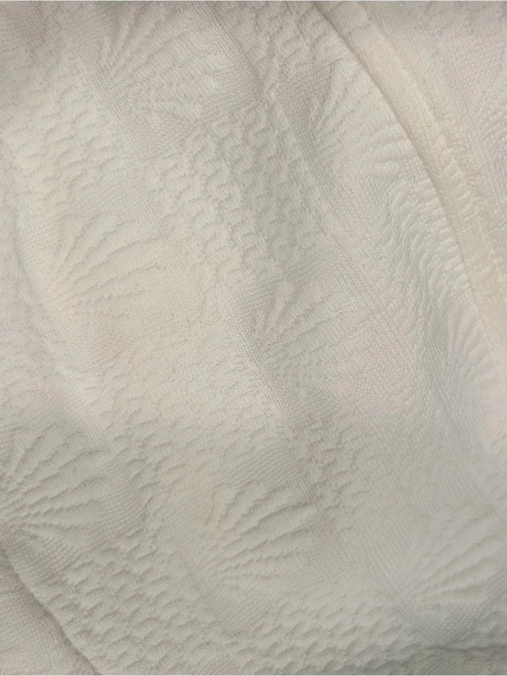 l*space White Textured Shell Underwire Bikini Top with Gold Accents